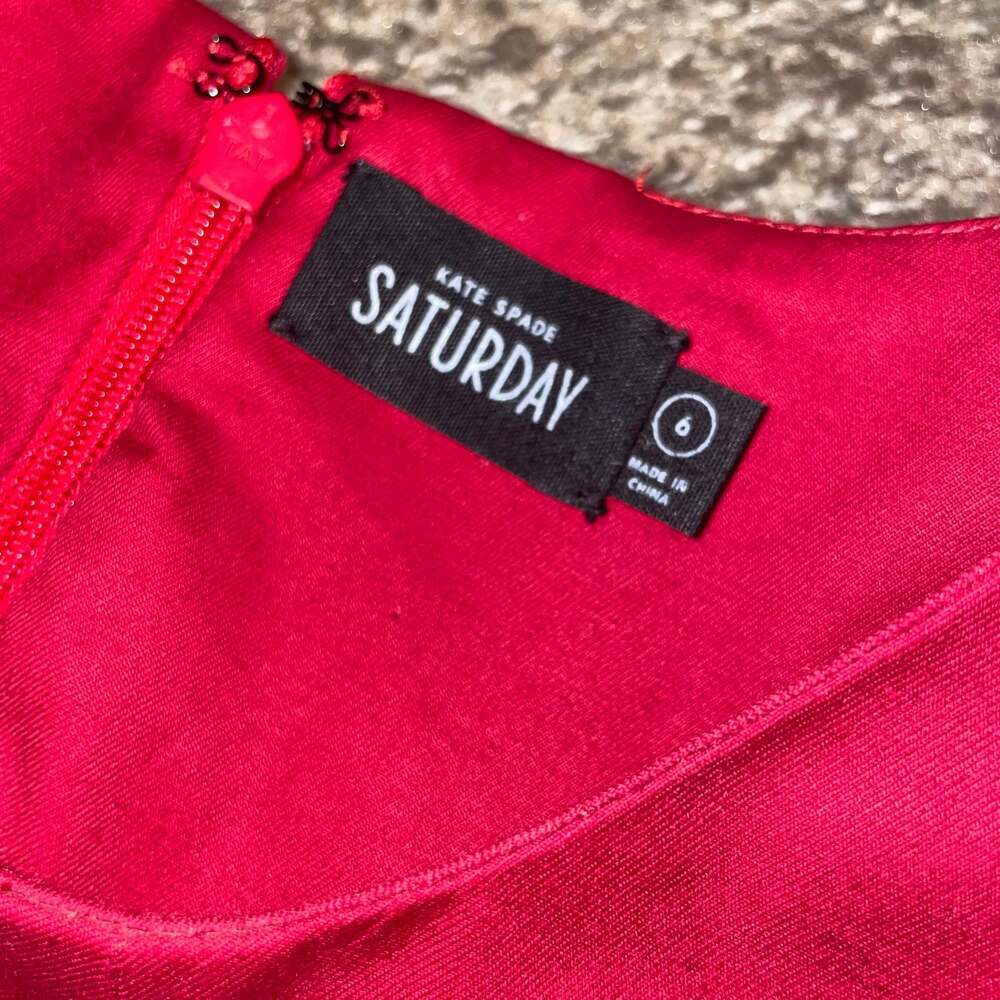 Kate Spade New York Red Crew Neck Mini Dress - Picture 2 of 3